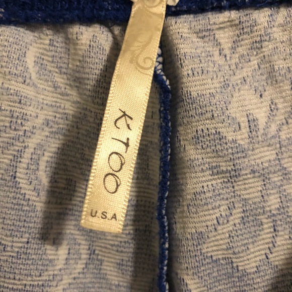 KTOO high waist cobalt blue lace overlay leggings - Picture 10 of 10